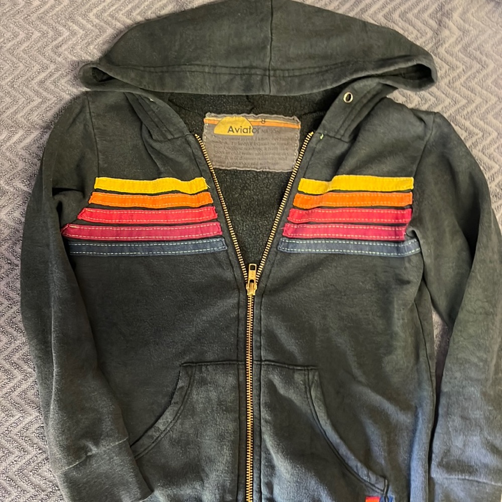 Kids Aviator a nation 5 stripe hoodie